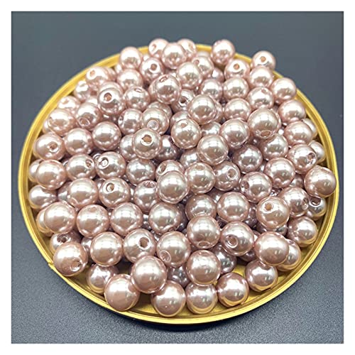ZBORAVPIX Faux Pearls Perlen, Imitationsperlen, runde Perlen, Mehrfarbig, 8 mm Durchmesser, 50 Stück, for die Schmuckherstellung, DIY-Armband, Halskettenperlen(7) von ZBORAVPIX