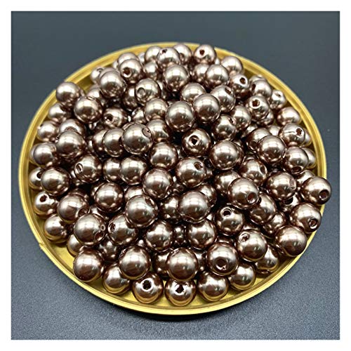 ZBORAVPIX Faux Pearls Perlen, Imitationsperlen, runde Perlen, Mehrfarbig, 8 mm Durchmesser, 50 Stück, for die Schmuckherstellung, DIY-Armband, Halskettenperlen(8) von ZBORAVPIX