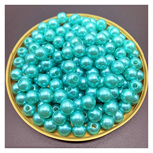 ZBORAVPIX Faux Pearls Perlen, Imitationsperlen, runde Perlen, Mehrfarbig, 8 mm Durchmesser, 50 Stück, for die Schmuckherstellung, DIY-Armband, Halskettenperlen(9) von ZBORAVPIX