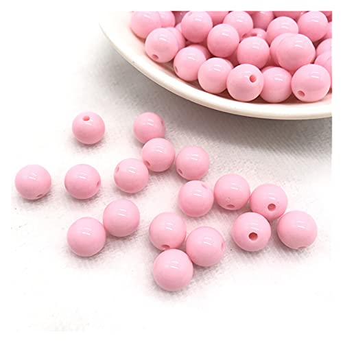 ZBORAVPIX Faux Pearls Perlen, Imitationsperlen Acryl Runde Abstandsperlen 6mm Multicolor Packung mit 100 Stück DIY Schmuckherstellung(1) von ZBORAVPIX