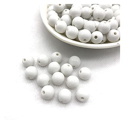 ZBORAVPIX Faux Pearls Perlen, Imitationsperlen Acryl Runde Abstandsperlen 6mm Multicolor Packung mit 100 Stück DIY Schmuckherstellung(3) von ZBORAVPIX