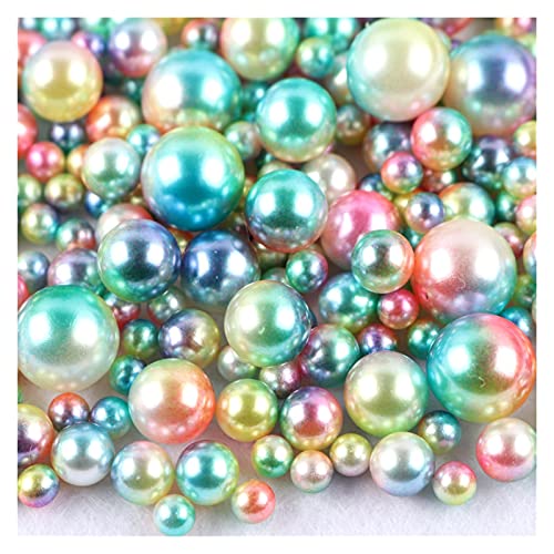 ZBORAVPIX Faux Pearls Perlen, Imitationsperlen ohne Löcher, Perlen for DIY-Bastelarbeiten, Schmuckdekor, Mehrfarbig, 3–10 mm, 360 Stück(C14) von ZBORAVPIX