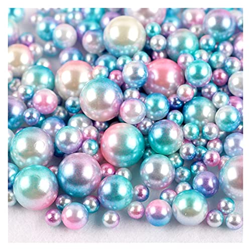 ZBORAVPIX Faux Pearls Perlen, Imitationsperlen ohne Löcher, Perlen for DIY-Bastelarbeiten, Schmuckdekor, Mehrfarbig, 3–10 mm, 360 Stück(C15) von ZBORAVPIX