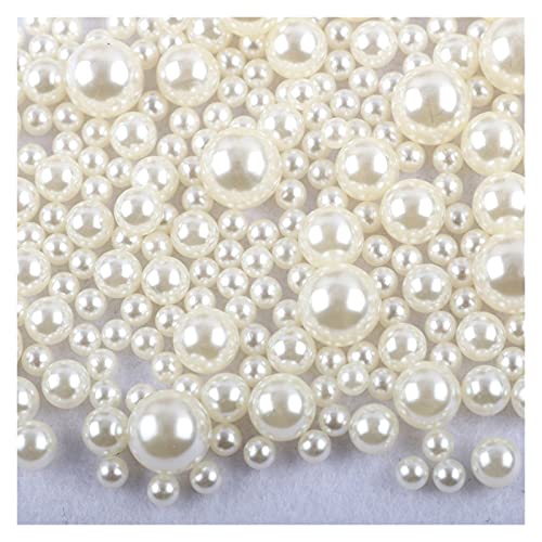 ZBORAVPIX Faux Pearls Perlen, Imitationsperlen ohne Löcher, Perlen for DIY-Bastelarbeiten, Schmuckdekor, Mehrfarbig, 3–10 mm, 360 Stück(C16) von ZBORAVPIX