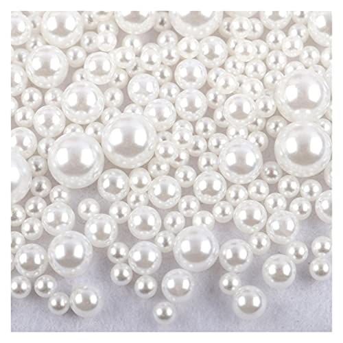 ZBORAVPIX Faux Pearls Perlen, Imitationsperlen ohne Löcher, Perlen for DIY-Bastelarbeiten, Schmuckdekor, Mehrfarbig, 3–10 mm, 360 Stück(C17) von ZBORAVPIX