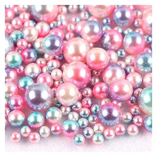ZBORAVPIX Faux Pearls Perlen, Imitationsperlen ohne Löcher, Perlen for DIY-Bastelarbeiten, Schmuckdekor, Mehrfarbig, 3–10 mm, 360 Stück(C9) von ZBORAVPIX