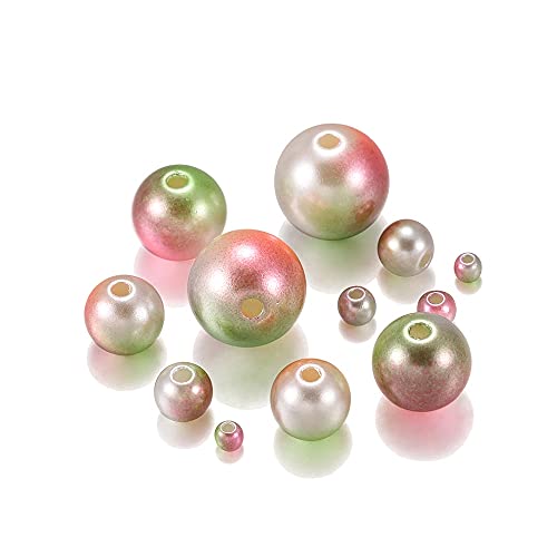 ZBORAVPIX Faux Pearls Perlen, Kunststoffperlen, 3–12 mm, Acryl-Imitationsperle, Mehrfarbig, Zubehör zur Schmuckherstellung for Selbermachen, 360 Stück(10) von ZBORAVPIX