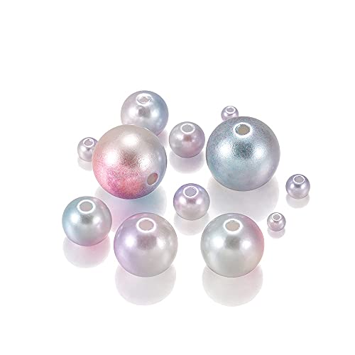 ZBORAVPIX Faux Pearls Perlen, Kunststoffperlen, 3–12 mm, Acryl-Imitationsperle, Mehrfarbig, Zubehör zur Schmuckherstellung for Selbermachen, 360 Stück(2) von ZBORAVPIX