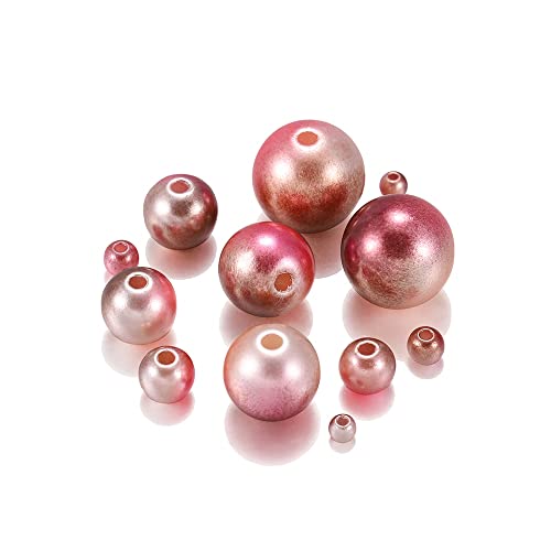 ZBORAVPIX Faux Pearls Perlen, Kunststoffperlen, 3–12 mm, Acryl-Imitationsperle, Mehrfarbig, Zubehör zur Schmuckherstellung for Selbermachen, 360 Stück(3) von ZBORAVPIX