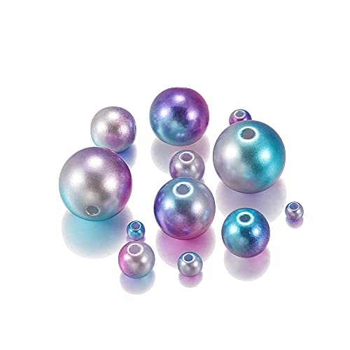 ZBORAVPIX Faux Pearls Perlen, Kunststoffperlen, 3–12 mm, Acryl-Imitationsperle, Mehrfarbig, Zubehör zur Schmuckherstellung for Selbermachen, 360 Stück(4) von ZBORAVPIX