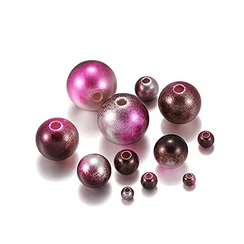 ZBORAVPIX Faux Pearls Perlen, Kunststoffperlen, 3–12 mm, Acryl-Imitationsperle, Mehrfarbig, Zubehör zur Schmuckherstellung for Selbermachen, 360 Stück(5) von ZBORAVPIX