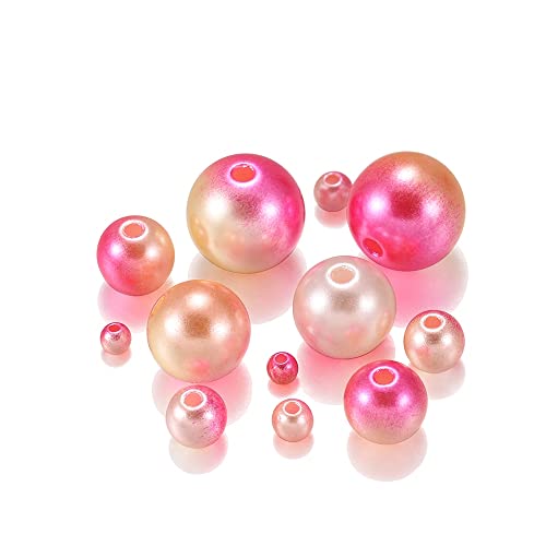 ZBORAVPIX Faux Pearls Perlen, Kunststoffperlen, 3–12 mm, Acryl-Imitationsperle, Mehrfarbig, Zubehör zur Schmuckherstellung for Selbermachen, 360 Stück(8) von ZBORAVPIX