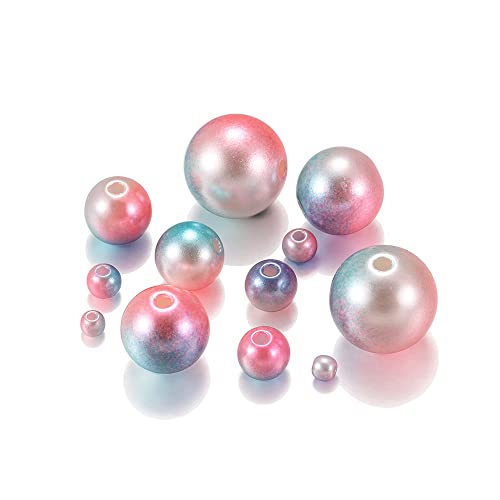 ZBORAVPIX Faux Pearls Perlen, Kunststoffperlen, 3–12 mm, Acryl-Imitationsperle, Mehrfarbig, Zubehör zur Schmuckherstellung for Selbermachen, 360 Stück(9) von ZBORAVPIX