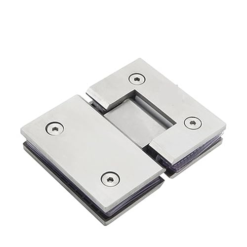 ZBORAVPIX Glasklammer-Clip, 1 PCS Edelstahl Rahmenlose Nickel Pinsel Glas Tür Scharnier 90 Grad(Ss 180) von ZBORAVPIX