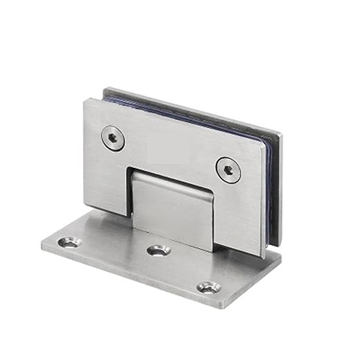 ZBORAVPIX Glasklammer-Clip, 1 PCS Edelstahl Rahmenlose Nickel Pinsel Glas Tür Scharnier 90 Grad(Ss 90 1) von ZBORAVPIX