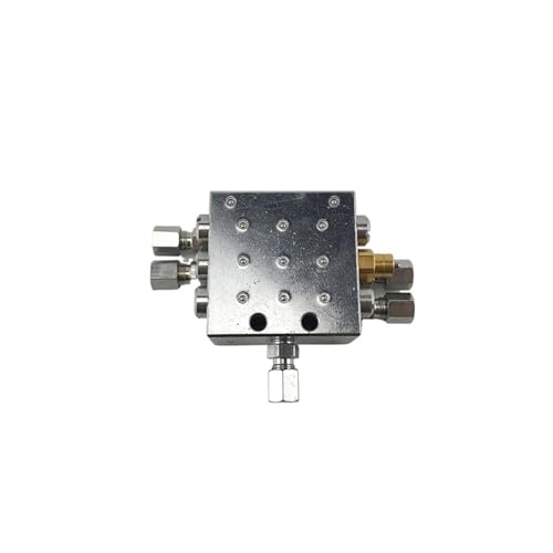 ZBORAVPIX Inline-Krümmer-Blockverbinder， Zentralschmiersystem JPQ-M 2/3/4/5/6-Wege-Metallfettverteiler(6jpq-4way) von ZBORAVPIX