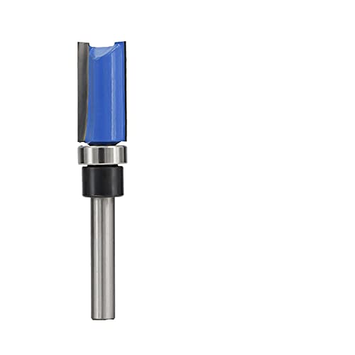 ZBORAVPIX Over Edging Router Cutter Bit, 1/4-Zoll-Schaft-Muster-Fräser-Lager-Bündigfräser-Bit_3-teilig(6.35x25mm Blue) von ZBORAVPIX