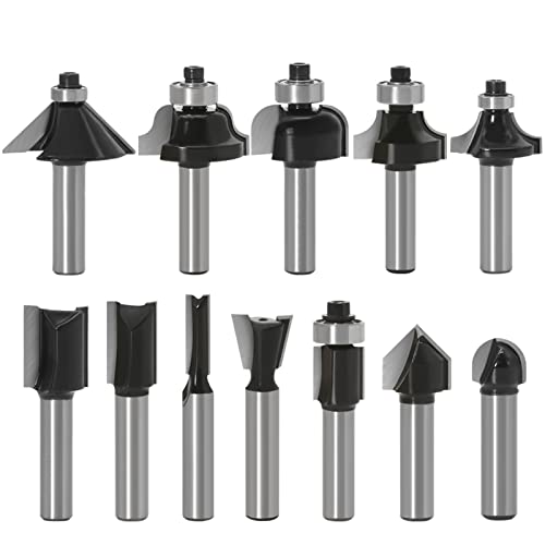 ZBORAVPIX Over Edging Router Cutter Bit, 12 stücke 8mm Schaft Holz Router Bit Gerade Ende Mühle Trimmer Reinigung Flush ZBORAVPIX Over Edging Router Cutter Bit, 12 stücke 8mm Schaft Holz Router Bit Gerade Ende Mühle Trimmer Reinigung Flush von ZBORAVPIX