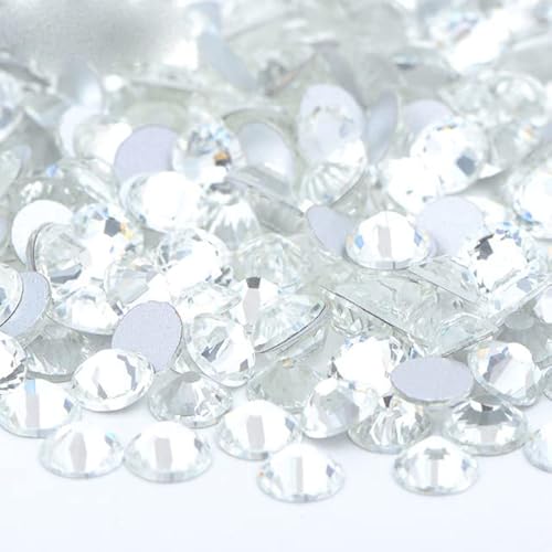 ZBORAVPIX Strass-Glaskristalle ， Glaskristalle ， Strass-Glas Glass Nail Rhinestones for DIY Crafts Multicolor Multiple Sizes Pack(01 Clear,Ss6 1440pcs) von ZBORAVPIX