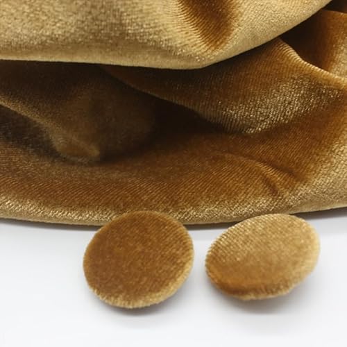 ZCHNB 10 Stück 10–28 mm goldfarbener Samt, runde Stoffknöpfe, mit Stoff überzogen, Samtknöpfe mit Metallschaft, Knöpfe für Kleidung, Basteln, Nähen ZCHNB 10 Stück 10–28 mm goldfarbener Samt, runde Stoffknöpfe, mit Stoff überzogen, Samtknöpfe mit Metallschaft, Knöpfe für Kleidung, Basteln, Nähen von ZCHNB