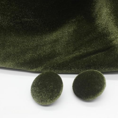 ZCHNB 10 Stück 10–28 mm goldfarbener Samt, runde Stoffknöpfe, mit Stoff überzogen, Samtknöpfe mit Metallschaft, Knöpfe für Kleidung, Basteln, Nähen von ZCHNB