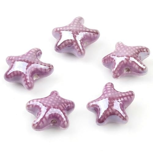 ZCHNB 20 x 17 mm, 30 Stück, niedliche Seestern-Keramikperlen, Perlen, Perlen, DIY, handgefertigt, Hochtemperatur-Verbrennung, Armband, Halskette, Stricken, Schmuckzubehör ZCHNB 20 x 17 mm, 30 Stück, niedliche Seestern-Keramikperlen, Perlen, Perlen, DIY, handgefertigt, Hochtemperatur-Verbrennung, Armband, Halskette, Stricken, Schmuckzubehör von ZCHNB