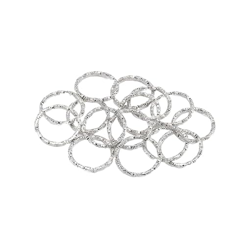 ZCHNB 8–20 mm 100–500 Stück gold/schwarz runde Metall-O-Ringe offene Biegeringe Metall-Verbindungsringe Schmuck-Spaltringe Verbinder für die Schmuckherstellung von ZCHNB