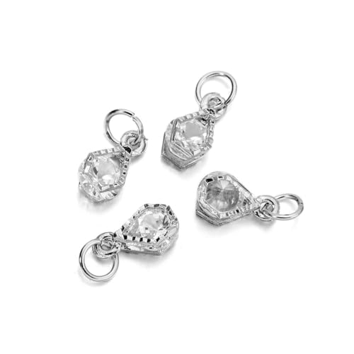 ZCSJD 10/20/30 Stück 9–14 mm Strass-Charms, Ohrhänger, funkelnde Legierung, Kristall-Charms für DIY-Armband, Halskette, Ohrringherstellung von ZCSJD