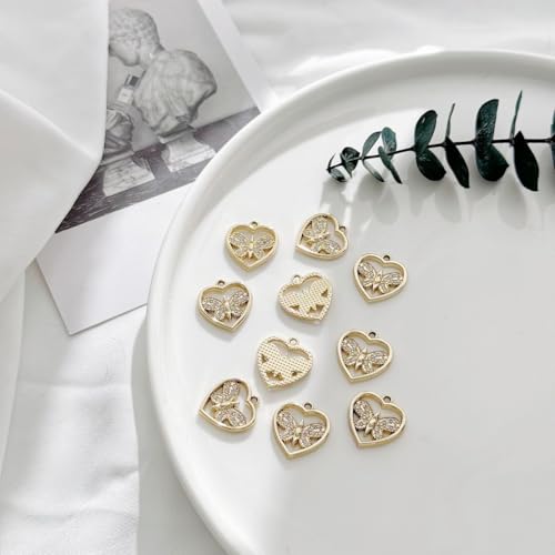 ZCSJD 20/40/60 Stück 12–19 mm Kristallanhänger, funkelnde Strass-Legierung, Charms für selbstgemachte Armbänder, Halsketten und handgefertigten Schmuck von ZCSJD