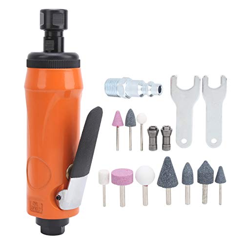 Pneumatic Die Grinder Tool Kit 0.62Mpa KP - 621H | 20000 RPM with 10 Grinding Heads | for Metal/Stone/Handicrafts | Lightweight & Secure Grip (US Style) von ZCZDHNA