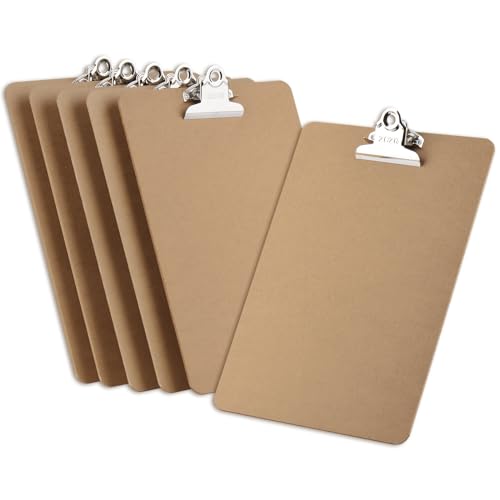 ZCZN 6er Klemmbrett a4, Clipboard Schreibbrett mit Butterfly Klemme, Braun ZCZN 6er Klemmbrett a4, Clipboard Schreibbrett mit Butterfly Klemme, Braun von ZCZN