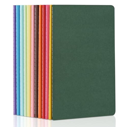 ZCZN Notizbuch A5 blanko, 12 Stück Notizblock, 30 Blatt, Heft für Büro und Schule, 12 Farben von ZCZN