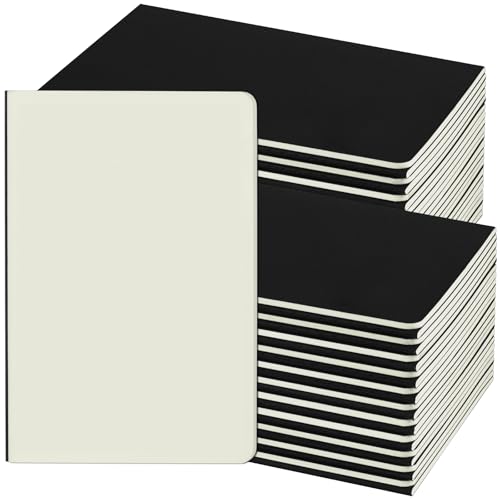 ZCZN Notizbuch A5 blanko, 48 Stück schwarze Kraft Cover Notizheft mit 30 Blatt, Heft für Büro und Schule ZCZN Notizbuch A5 blanko, 48 Stück schwarze Kraft Cover Notizheft mit 30 Blatt, Heft für Büro und Schule von ZCZN