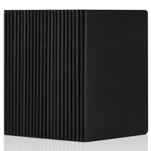 ZCZN Notizbuch A5 liniert, 24 Stück schwarze Kraft Cover Notizheft mit 30 Blatt, Heft für Büro und Schule ZCZN Notizbuch A5 liniert, 24 Stück schwarze Kraft Cover Notizheft mit 30 Blatt, Heft für Büro und Schule von ZCZN