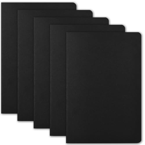 ZCZN Notizbuch A5 liniert, 5 Stück schwarze Kraft Cover Notizheft mit 30 Blatt, Heft für Büro und Schule ZCZN Notizbuch A5 liniert, 5 Stück schwarze Kraft Cover Notizheft mit 30 Blatt, Heft für Büro und Schule von ZCZN