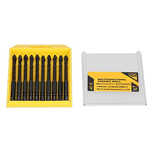 10pcs -Bohrerbits mit Gekreuzten Winkelspeerspitzen und Sechskantgriff für Keramik-, Glas-, Holz- und Betonanwendungen 10pcs -Bohrerbits mit Gekreuzten Winkelspeerspitzen und Sechskantgriff für Keramik-, Glas-, Holz- und Betonanwendungen von ZDETGU