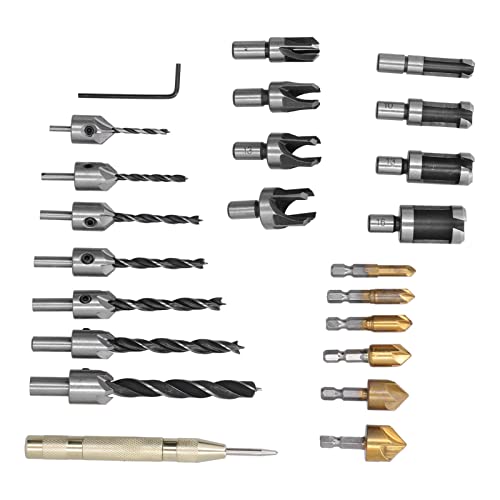 23 PCs Holzbeschaffungskammbohrwerkzeug Hochgeschwindigkeitsstahl -Stahlbohrer -Bohrer für die Bearbeitung Eingestellt 23 PCs Holzbeschaffungskammbohrwerkzeug Hochgeschwindigkeitsstahl -Stahlbohrer -Bohrer für die Bearbeitung Eingestellt von ZDETGU