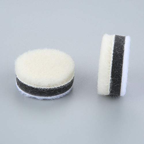 30pcs 1 Zoll Wollpolierpads Puffpads für Autopolierer oder Glaspolierdetail Spiegel Finish Politur (Wie gezeigt) von ZDETGU