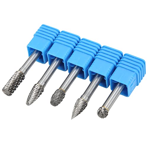 5pcs/Set Wolfram Carbid Burrs Bits Set 6x8mm Doppel Zum Polieren des Schleifgravurbohrs (ADEFG) von ZDETGU