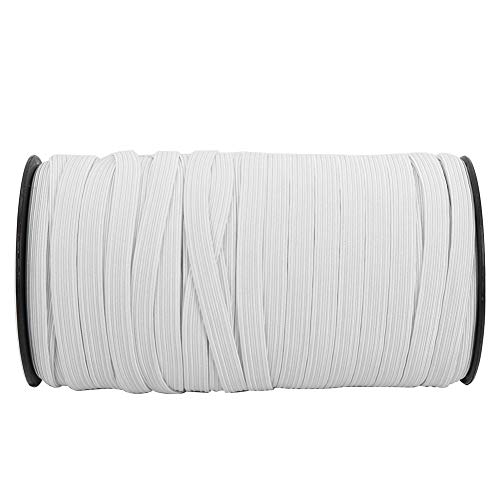 8mm 100yard Flat Elastic Band Nähzubehör für DIY -Projekte und Kleidung (WHITE) von ZDETGU