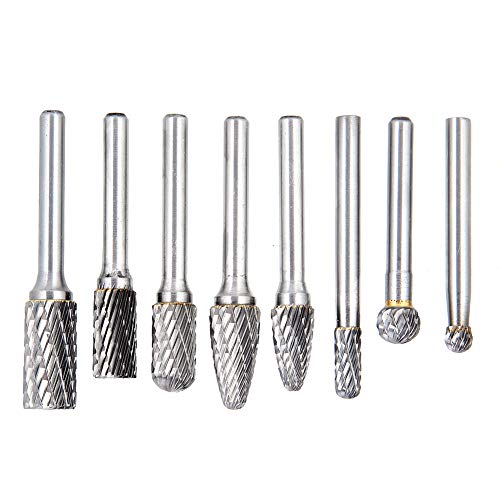 8pcs Wolfram -Stahlschleifenköpfe Carbid Burrs Kits Polishing -Werkzeuge von ZDETGU