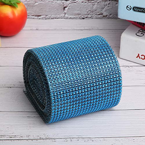 9m 24 Zeilen Elektroplierend Kunststoff Künstlicher Strassburken Mesh Hochzeitskleidungsdekoration Lila Lila (BLUE) von ZDETGU