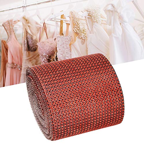 9m 24 Zeilen Elektroplierend Kunststoff Künstlicher Strassburken Mesh Hochzeitskleidungsdekoration Lila Lila (Rot) von ZDETGU