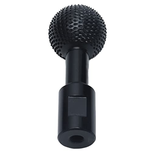 Drehdatei Sphärische Burr -Kohlenstoffstahl -Schleifkopfholzbohrbohrer für Winkelschleifer Schwarz 10 Mm für Typen 115/125 (10 mm) von ZDETGU