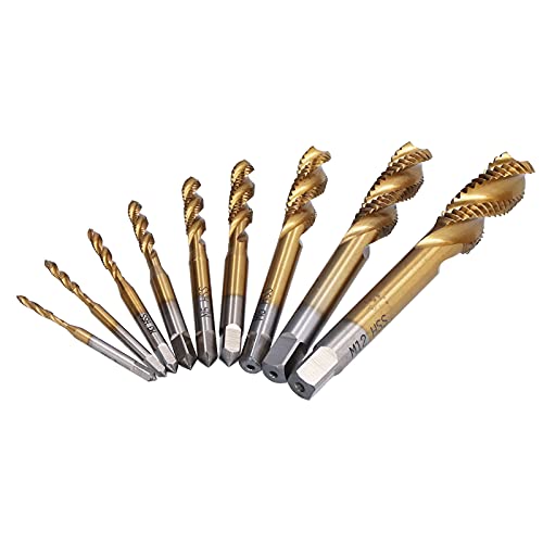 Spiralflöte -Hahn -Set Ti Beschichtete HSS Schraubengewinde Handwerkzeug Hardware 9 Größen M2 Bis M12 Spiralflöte -Hahn -Set Ti Beschichtete HSS Schraubengewinde Handwerkzeug Hardware 9 Größen M2 Bis M12 von ZDETGU
