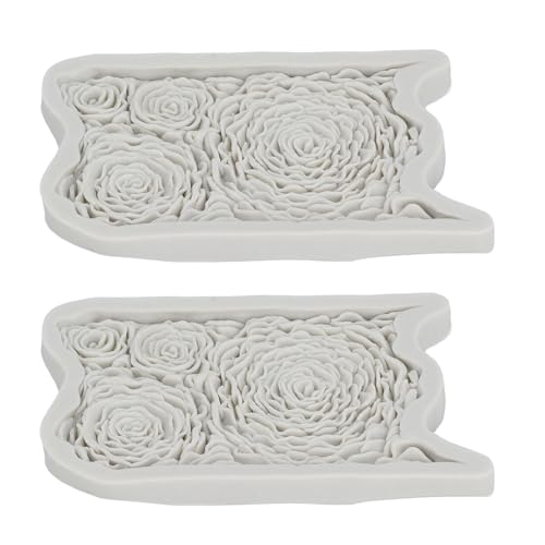 ZDETGU 2 Pack Silicon Rose Blumen Backschablungswerkzeug Zum Herstellen von Schokoladen- und Kuchen -Designs ZDETGU 2 Pack Silicon Rose Blumen Backschablungswerkzeug Zum Herstellen von Schokoladen- und Kuchen -Designs von ZDETGU