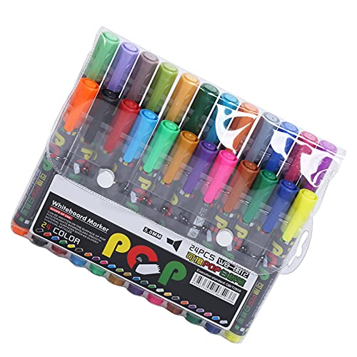 ZDETGU 24pcs Whiteboard Stift Multifunktional Farbenfrohe Schnelle Trocknungsmalerei Marker für Graffiti -Schreiben von ZDETGU