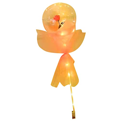 ZDETGU Eleganter Leuchtender Rosenballonstrauß mit LED -Leuchten für Romantik und Besondere Anlässe (PINK) von ZDETGU