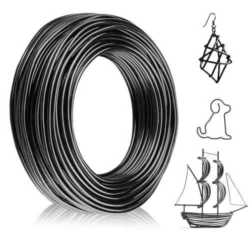 Basteldraht Schwarz,Aluminiumdraht 3mm 30m, Basteldraht Aludraht,Basteldraht,Aludraht 3mm,Aus Aluminium Basteldraht Basteln Schmuckherstellung Bindedraht Modellierdraht (ø3.0mm 30M-Black) von ZDLSDL