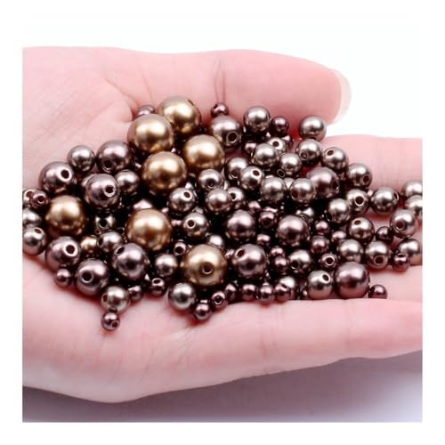 Abstandsperlen, 3 - 12 mm, verschiedene Farben, ABS, Kunstperlen, glänzend, gerades Loch, runde Perlen für DIY-Schmuck, Halsketten, Zubehör Abstandsperlen, 3 - 12 mm, verschiedene Farben, ABS, Kunstperlen, glänzend, gerades Loch, runde Perlen für DIY-Schmuck, Halsketten, Zubehör von ZDUD